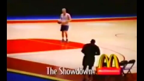 Flashback to the iconic McDonald's commercial showdown between Larry Bird and MJ