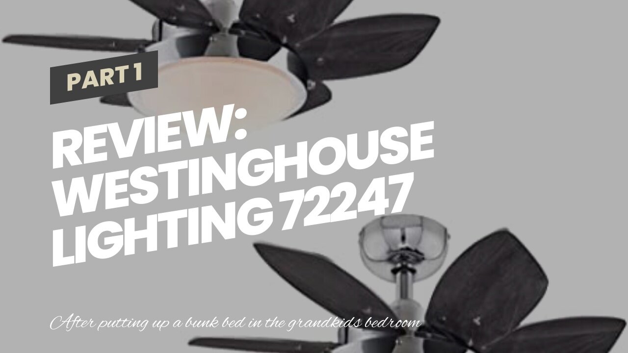 Review: Westinghouse Lighting 72247 Quince Indoor Ceiling Fan with Light, 24 Inch, White