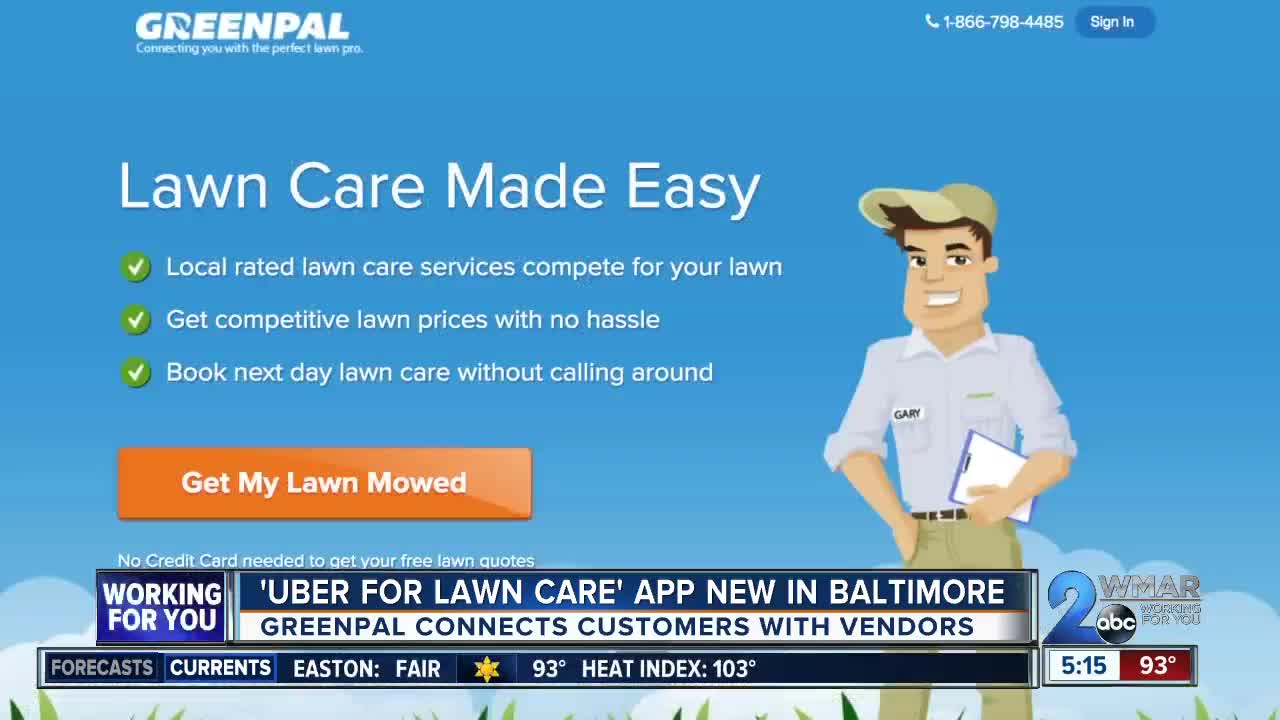 'Uber for lawn care' app new in Baltimore