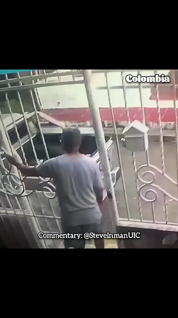 Colombia: Thief takes a kick to the dome
