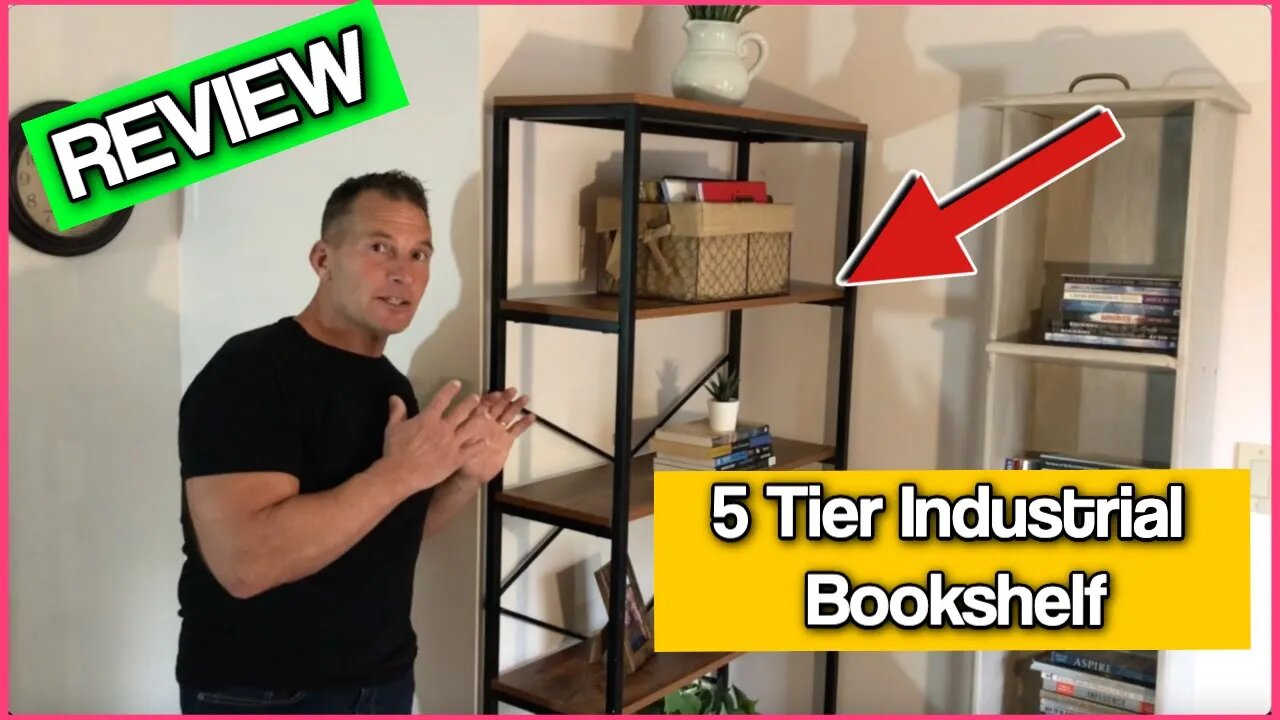 5 Tier Industrial Bookshelf