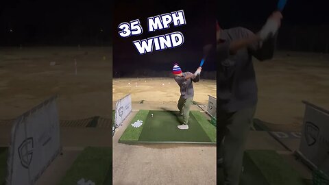 Driving Range with Insane Wind 💨💨 | Golf Essentials #golf #golfessentials #subscribe #shorts