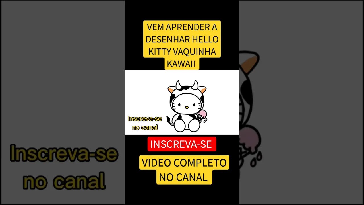 COMO DESENHAR HELLO KITTY VAQUINHA KAWAII #shorts #short #hellokitty #desenhokawaii