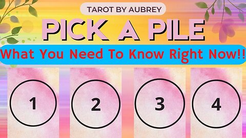 Pick A Card What you need to know right now 🌟POWERFUL READING🌟