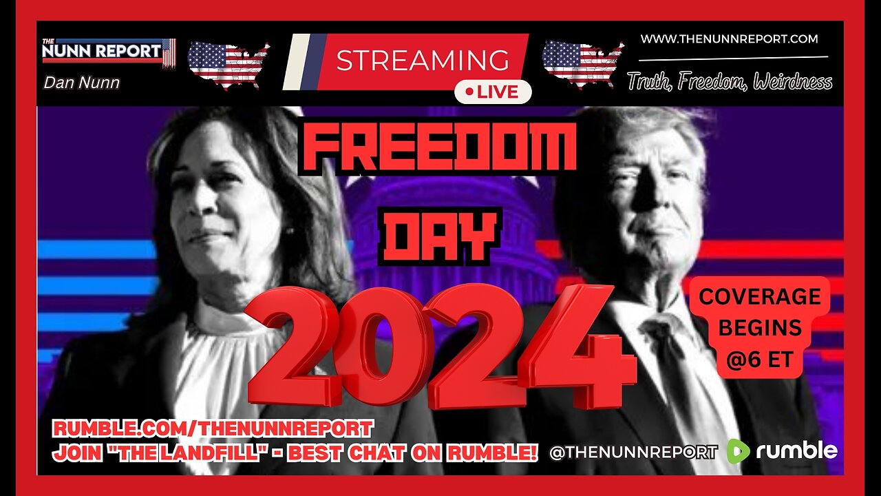 LIVE! Election Coverage – Freedom Day 2024! | Join “The Landfill” – Best Chat on Rumble!