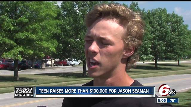 Teen raises more than $100K for Noblesville teacher credited with stopping school shooter