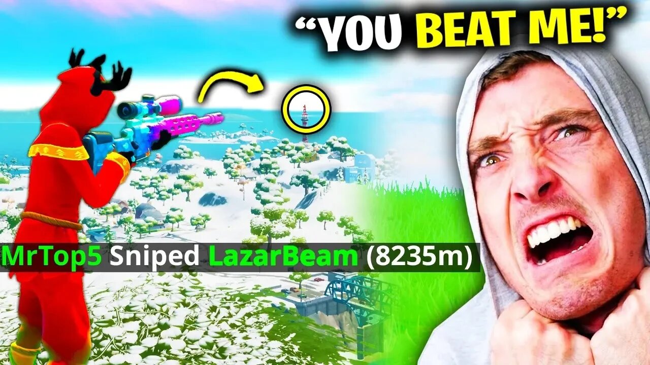 I BROKE LazarBeam's World Record In Fortnite