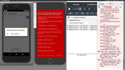 84 - Editing the Share Place Screen | REACT NATIVE COURSE