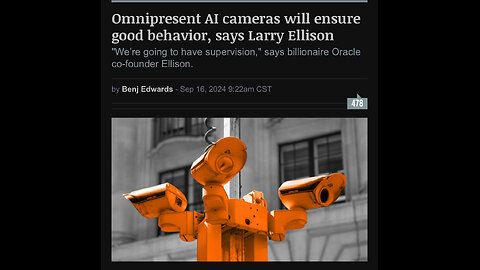 Omnipresent Cameras Will Ensure Good Behavior