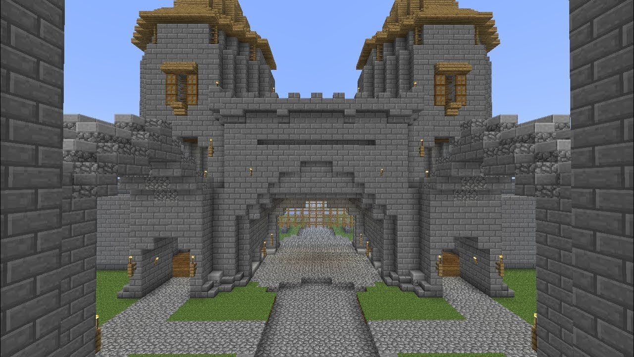 Minecraft: Medieval Castle Gate in redstone [part 103 season 1]