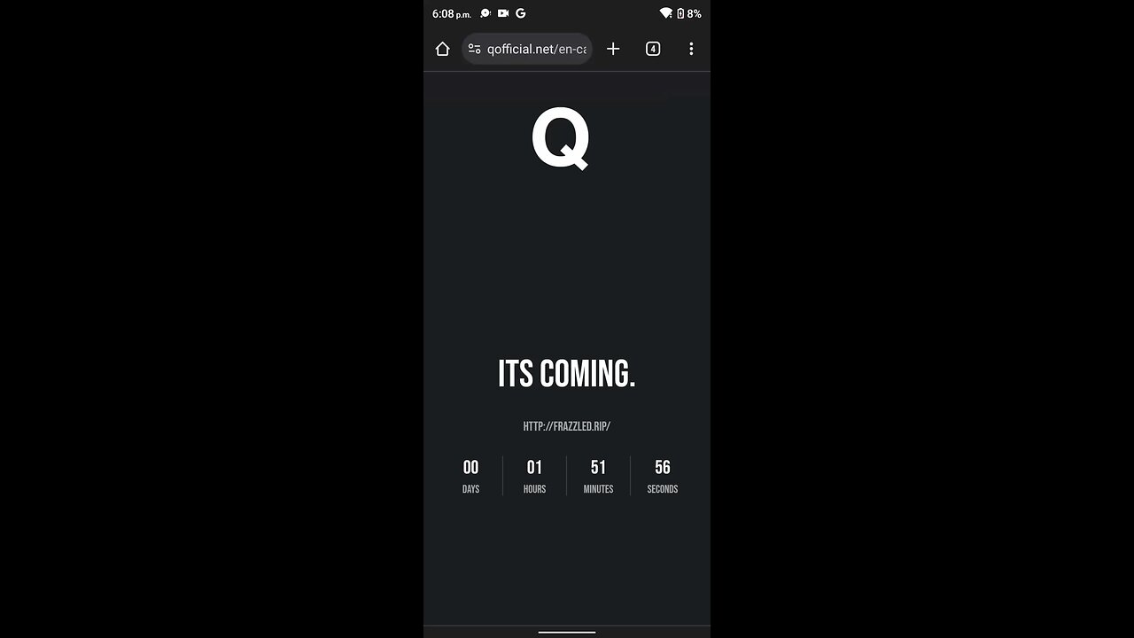 1 hour left Q countdown Frazzledrip