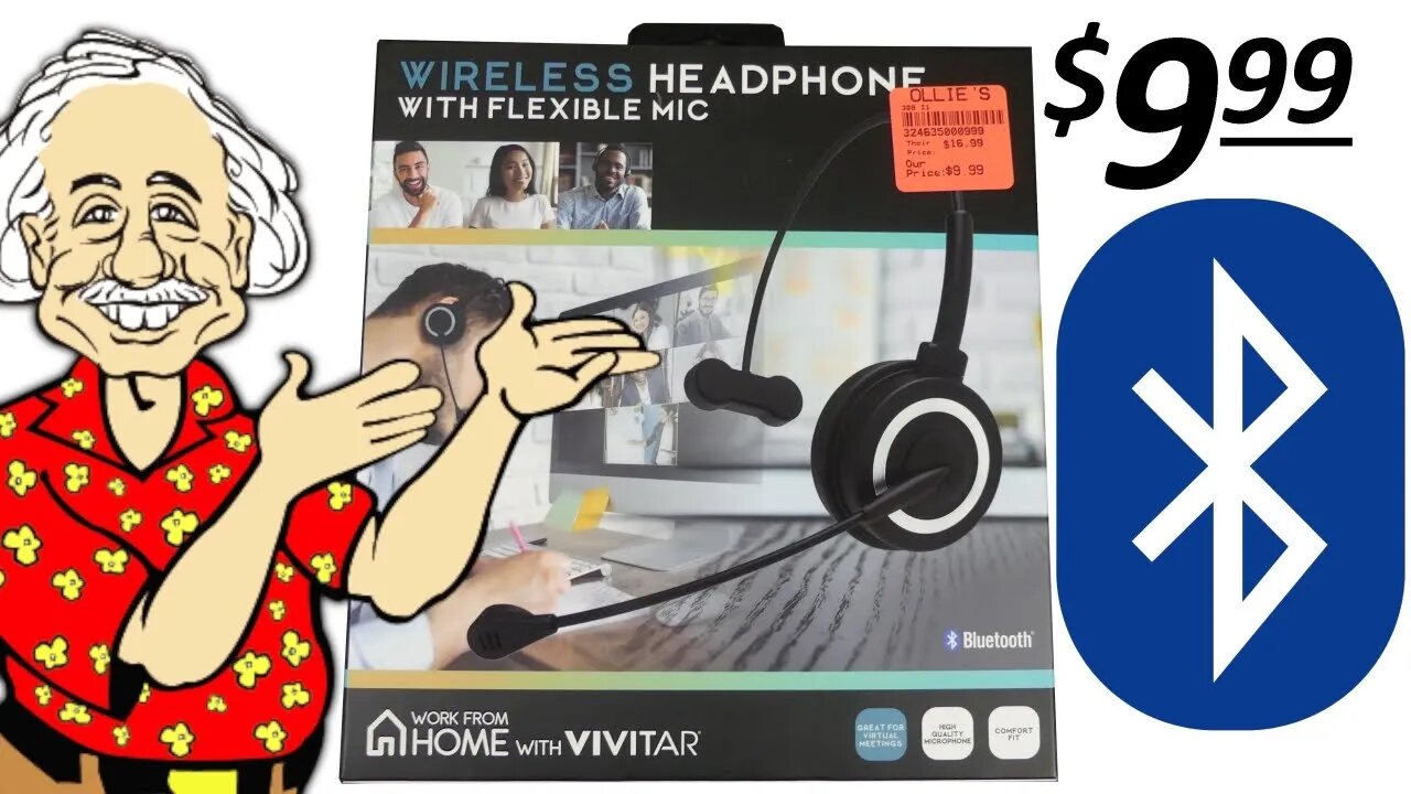 Bluetooth Headset for $9.99 from Ollie's! Deal or Dud?! Vivitar VWC105