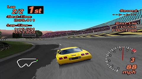 COMO POSICIONARSE PRIMERO - GRAN TURISMO 2 - OPEL TIGRA ICE RACE CAR - TAHITI DIRT ROUTE3 REVERSE