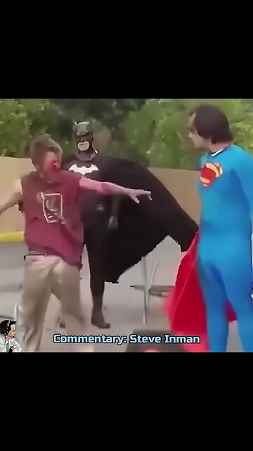 Homeless man allegedly violated Batman sexually with a traffic cone and Superman came to his rescue.