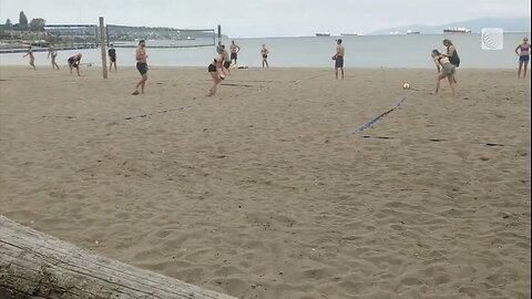 Sports activity at Kitsilano Beach, Vancouver