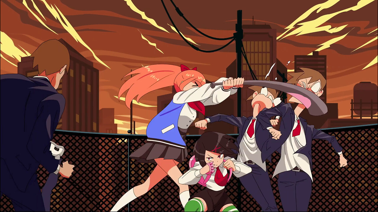 River City Girls HQ Intro With Title Screen Music Beat'em up Game Action