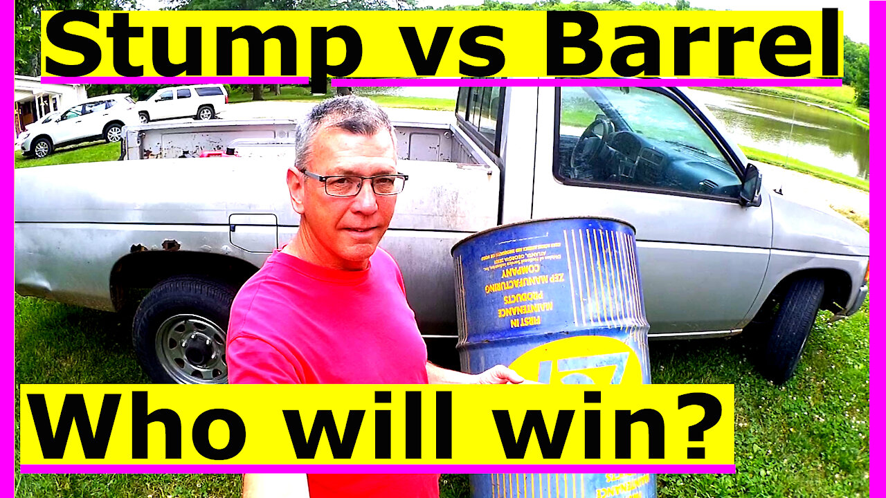 Stump vs Barrel. How to remove a tree stump.