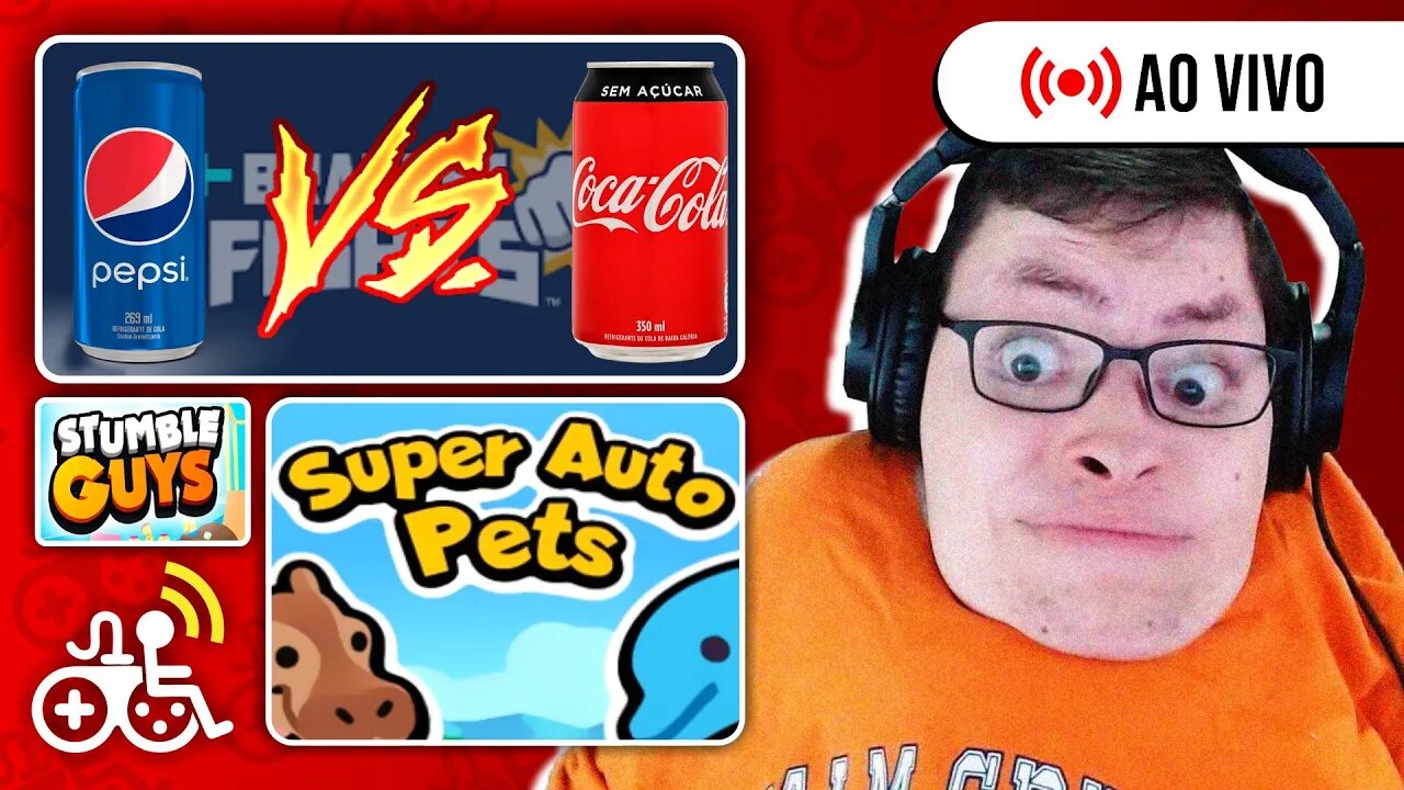 Batalha de Bebidas + Stumble Guys + Super Auto Pets - LIVE SOBRE RODAS