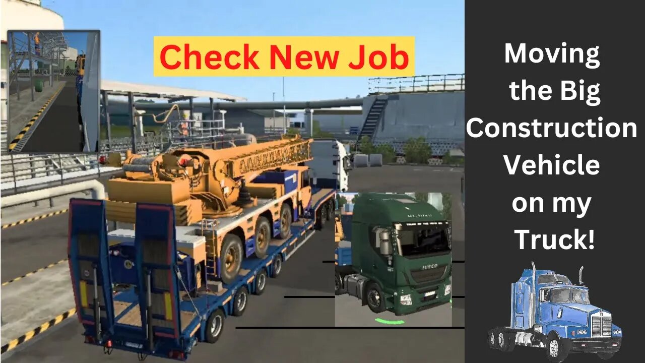 Move Heavy Construction Vehicle on truck simulator