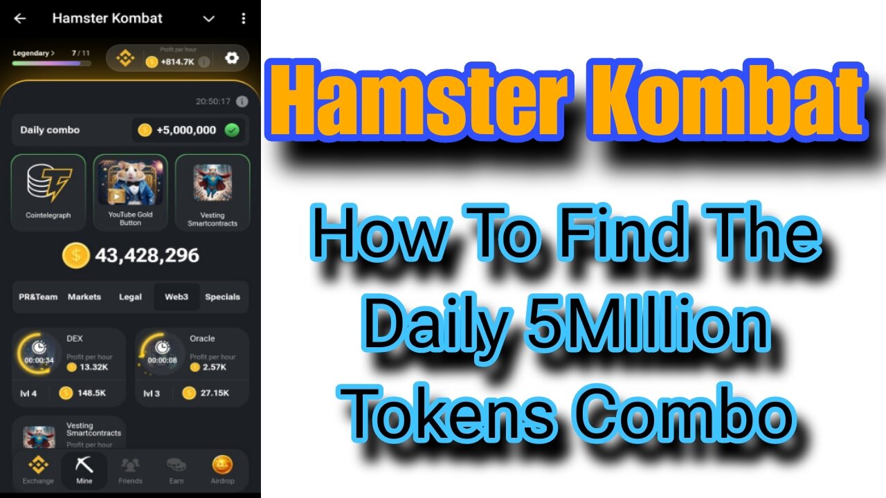 Hamster Kombat | Daily Combo Cards | Date 11 July 2024 | Claim 5M HMSTR Coins