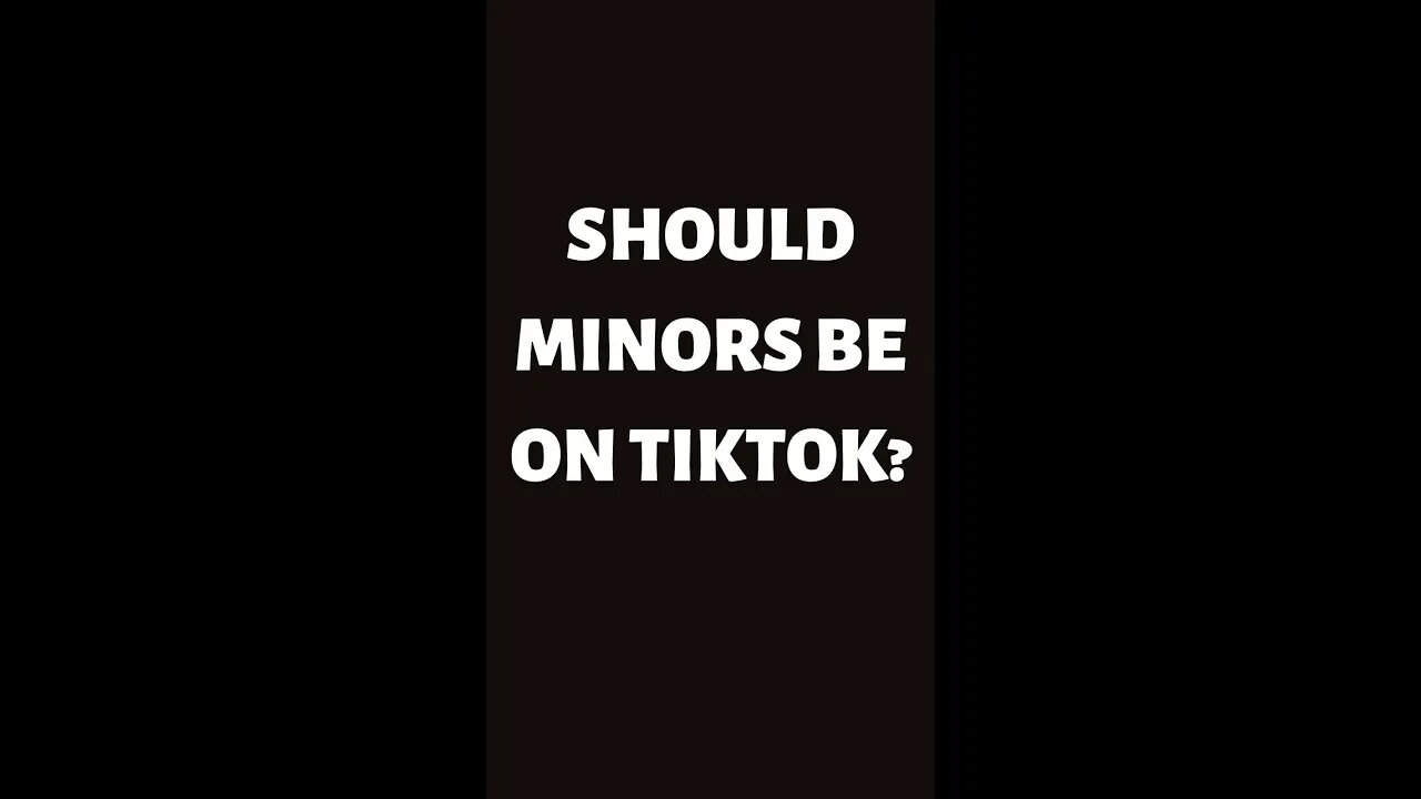 Minors are on TikTok #shorts