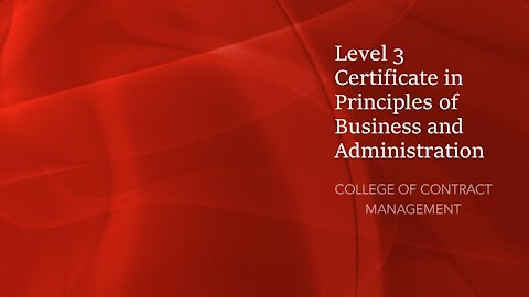 Level 3 Certificate in Principles of Business and Administration | Online Course