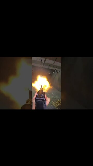 POV shooting an AK 47