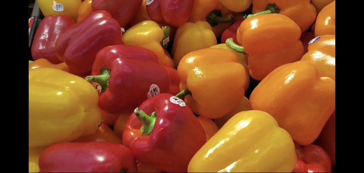 Red yellow and orange chillies