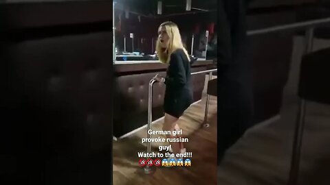 German woman provokes EQUALITY by assaulting a Russian man!!