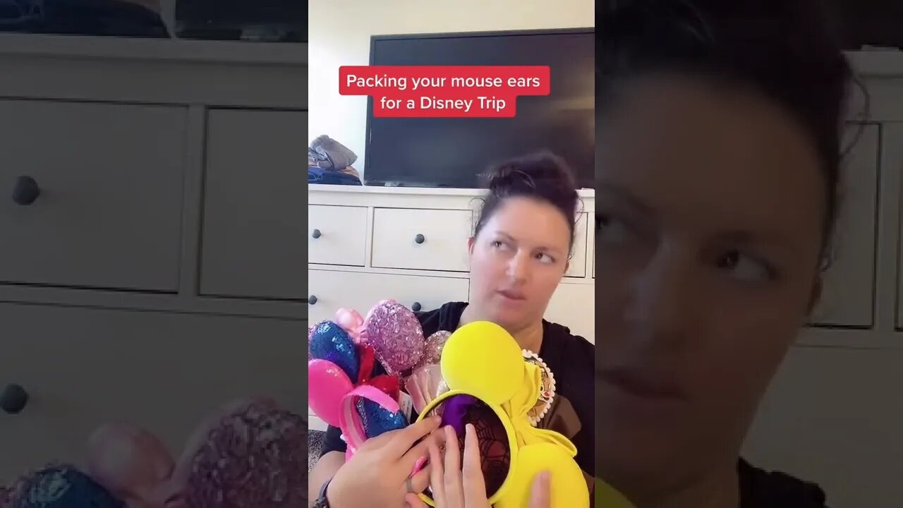 How many do YOU pack? #mouseears #disneyworld #disneypark #minnieears #shorts #fypdisney