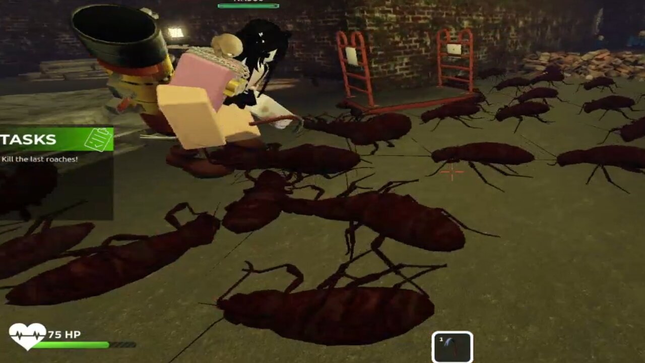 Fighting NASTY ROACHES on Roblox