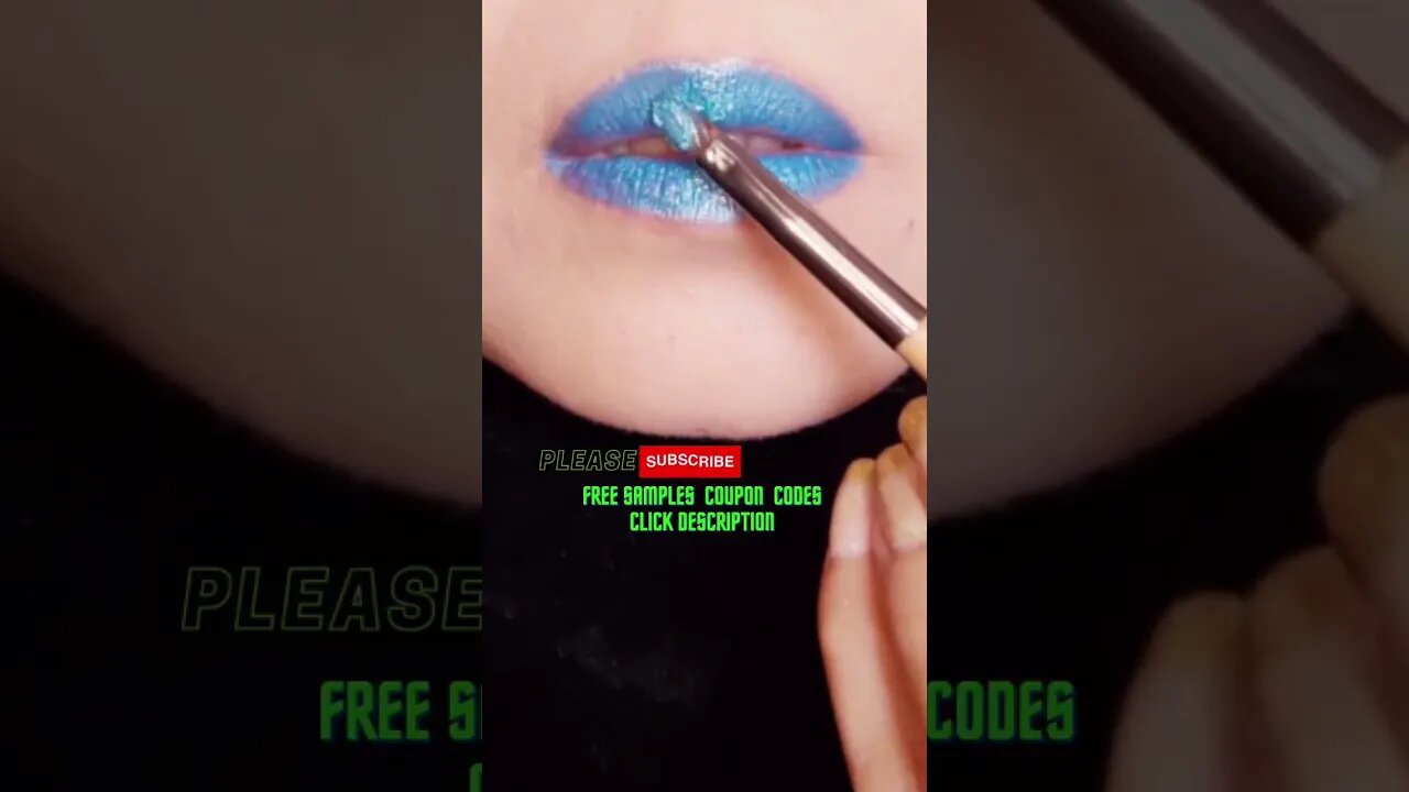 Blue Lip Glitter Design #shorts #trending #viral #shortvideo #lipswatches