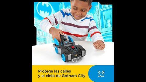 Hola niños y niñas. juguete maginext Fisher-Price DC Batmóvil Transformable con Batman Coche de Juguete Lanza Proyectiles con Figura. Batman puede proteger las calles y los cielos de Gotham City con el conjunto de figura y vehículo Batmóvil trans