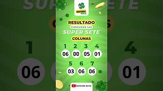 🍀 Resultado SUPER SETE 349 | Sentindo Sorte #shorts