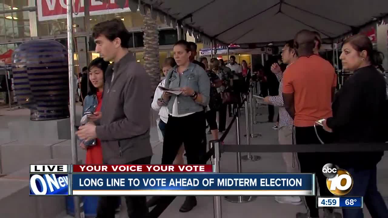 Long line to vote ahead of Midterm Elections