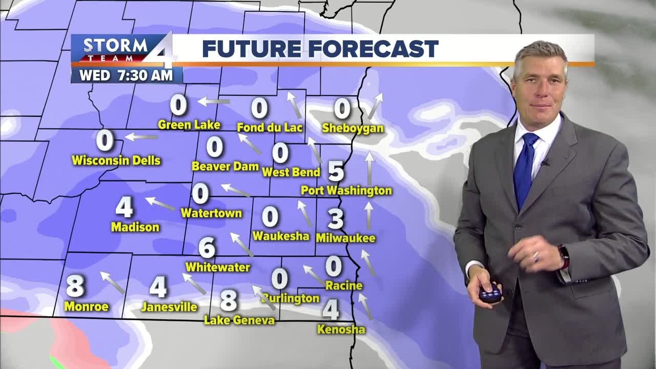 Most of the area will see 2-4 inches of snow