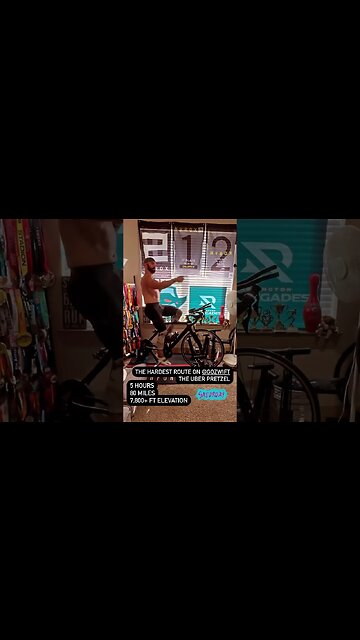 Finally finished the hardest route on Zwift: The Uber Pretzel! #cycling #fitness #zwift #shorts