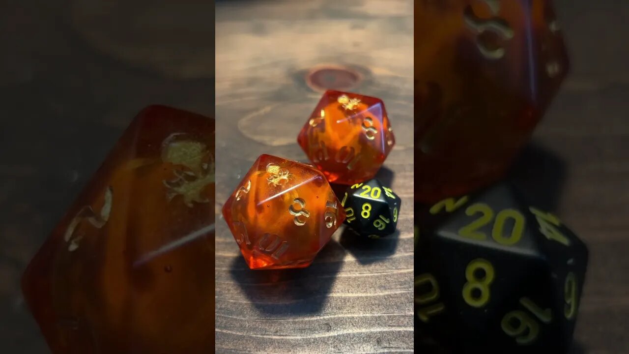 Orange Liquid Core 34mm d20 from Kraken Dice