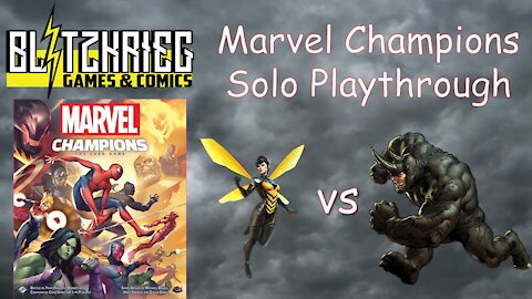 Wasp vs Rhino Marvel Champions Card Game Solo Playthrough