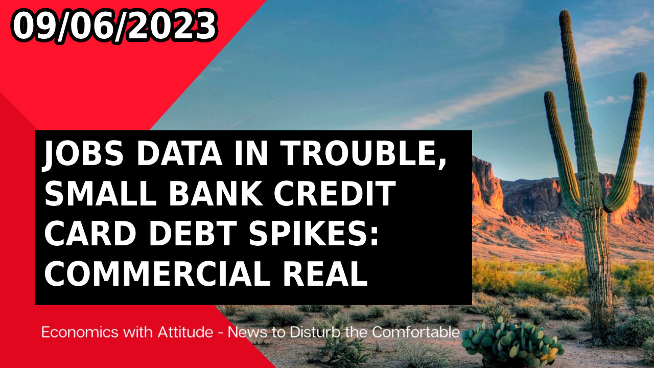 🚨 JOBS DATA IN TROUBLE, SMALL BANK CREDIT CARD DEBT SPIKES: COMMERCIAL REAL ESTATE CRISIS LOOMS! 🚨