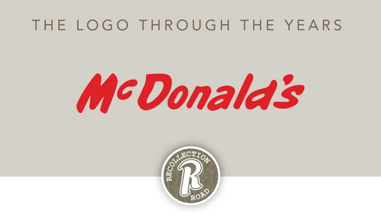 MCDONALD's - The logo through the years