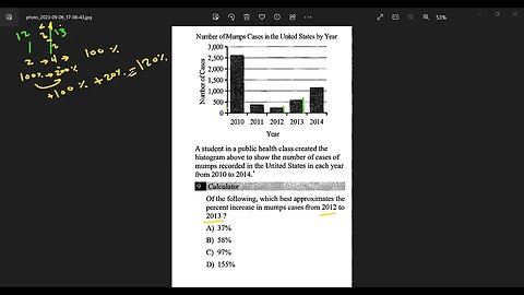 #digitalsat #EST #act, percent & Statistics problem from PWN book