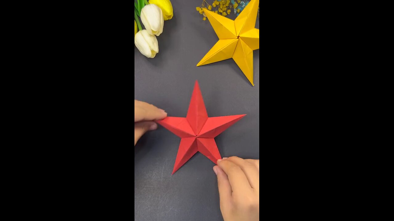 Three-dimensional five-pointed star tutorial, have you learned it? #handicraft #star #viral #foryou