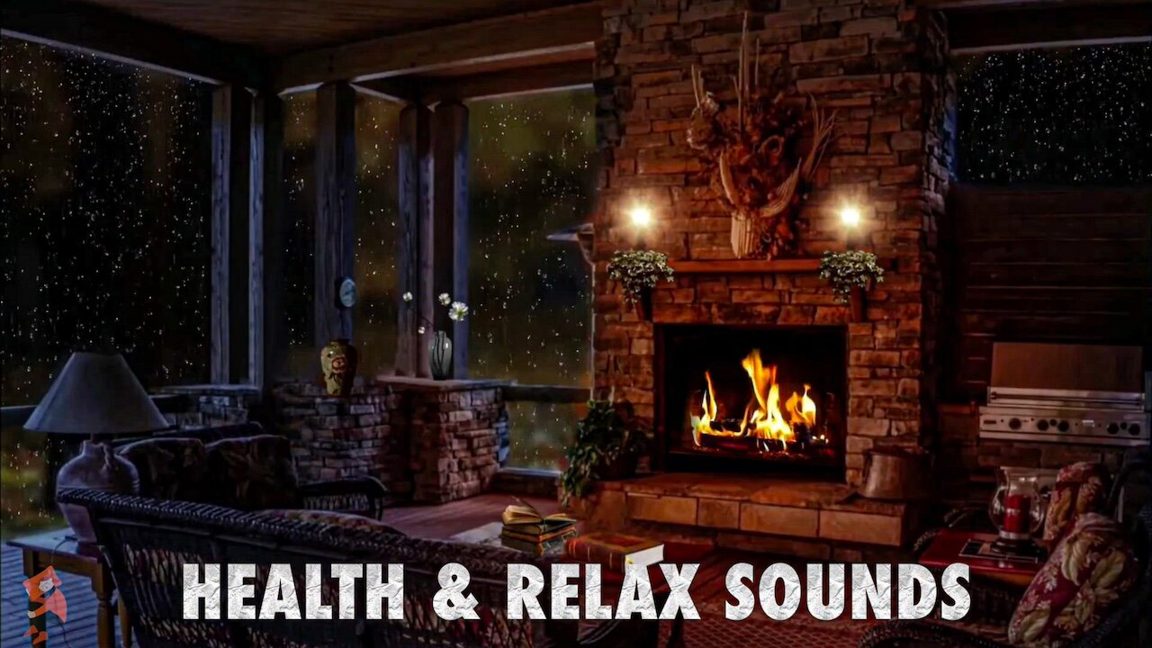 Cosy Rainy Day Relaxing by the Fireplace with Soothing Rain Sounds