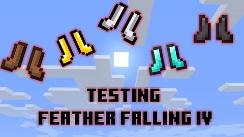 Testing Feather Falling IV Damage In Minecraft (30-10 Blocks) .