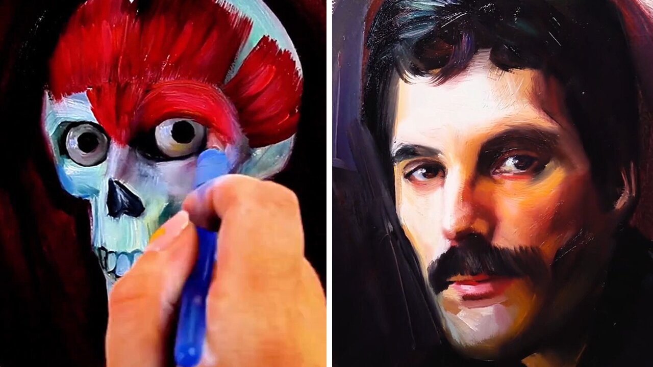 Exceptional artist paints extraordinary portrait of Freddie Mercury