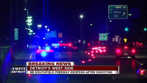 NB Southfield Freeway reopens after shooting