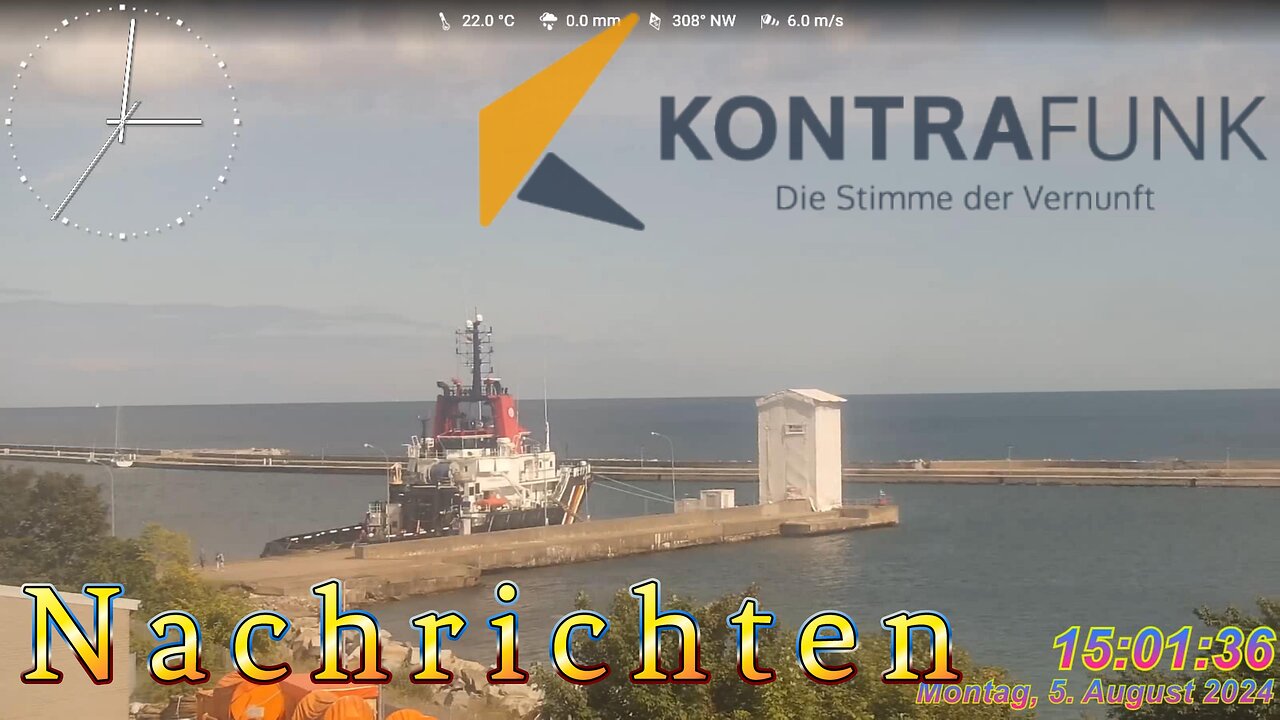 Nachrichten im Kontrafunk 05.08.2024 - 15:00 Uhr #glaubewenig, #hinterfragealles, #denkeselbst