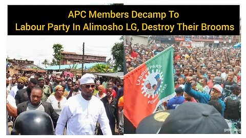 APC Members Decamp To Labour Party In Alimosho LG, Destroy Their Brooms