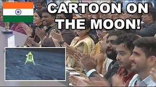 Real Cartoons on the Moon #INDIA #moonlanding #flatearth